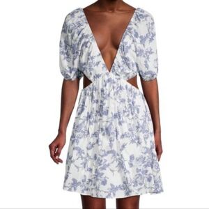 NWT, Bardot, Eden Floral Mini Dress, Blue & White, Women's 2